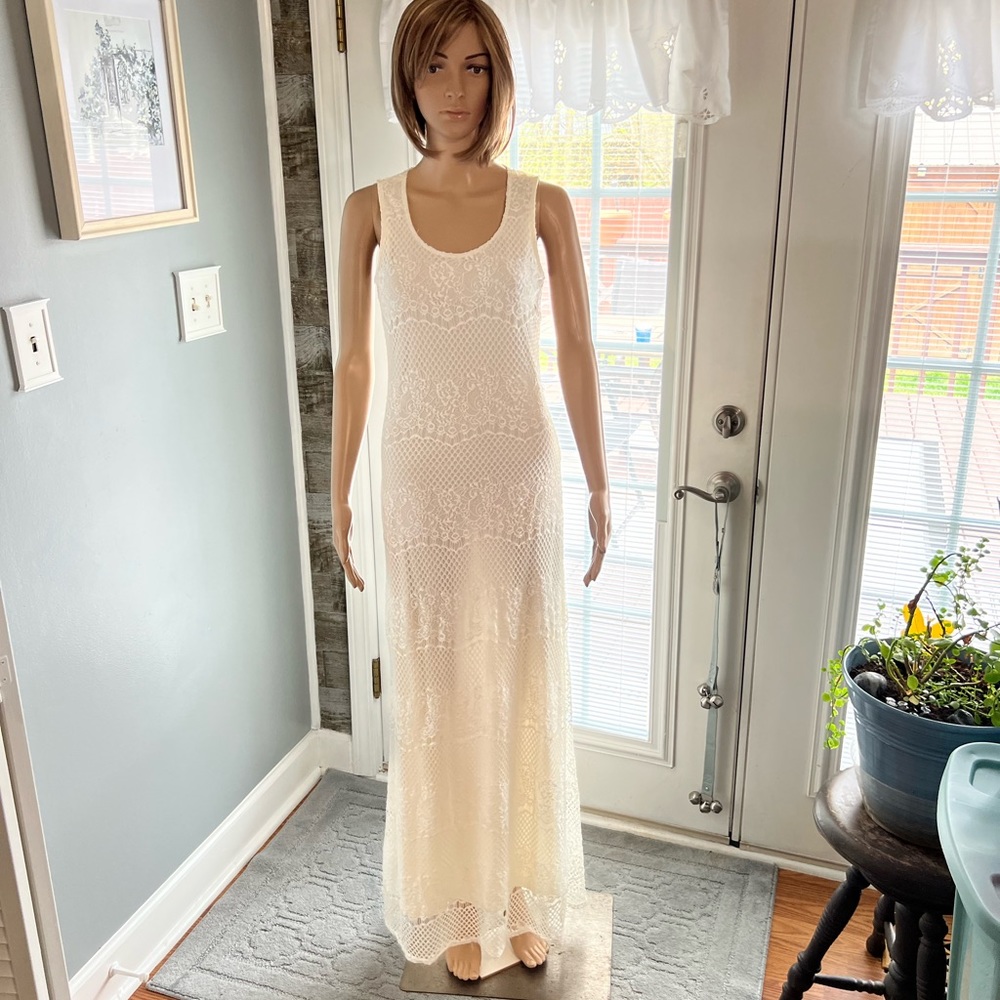 Sharagano lace Maxi Dress‎ SZ 6